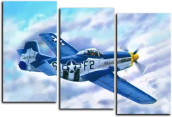 Модульная картина "Самолет F2"