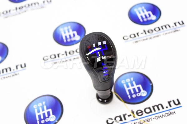 Ручка КПП на Лада Веста с синей LED-подсветкой, с надписью Lada (тросик)