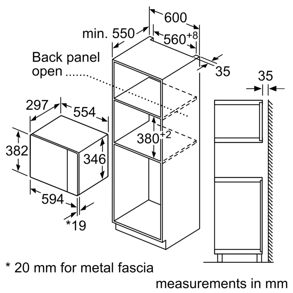 Встраиваемая микроволновая печь Bosch BEL523MS0