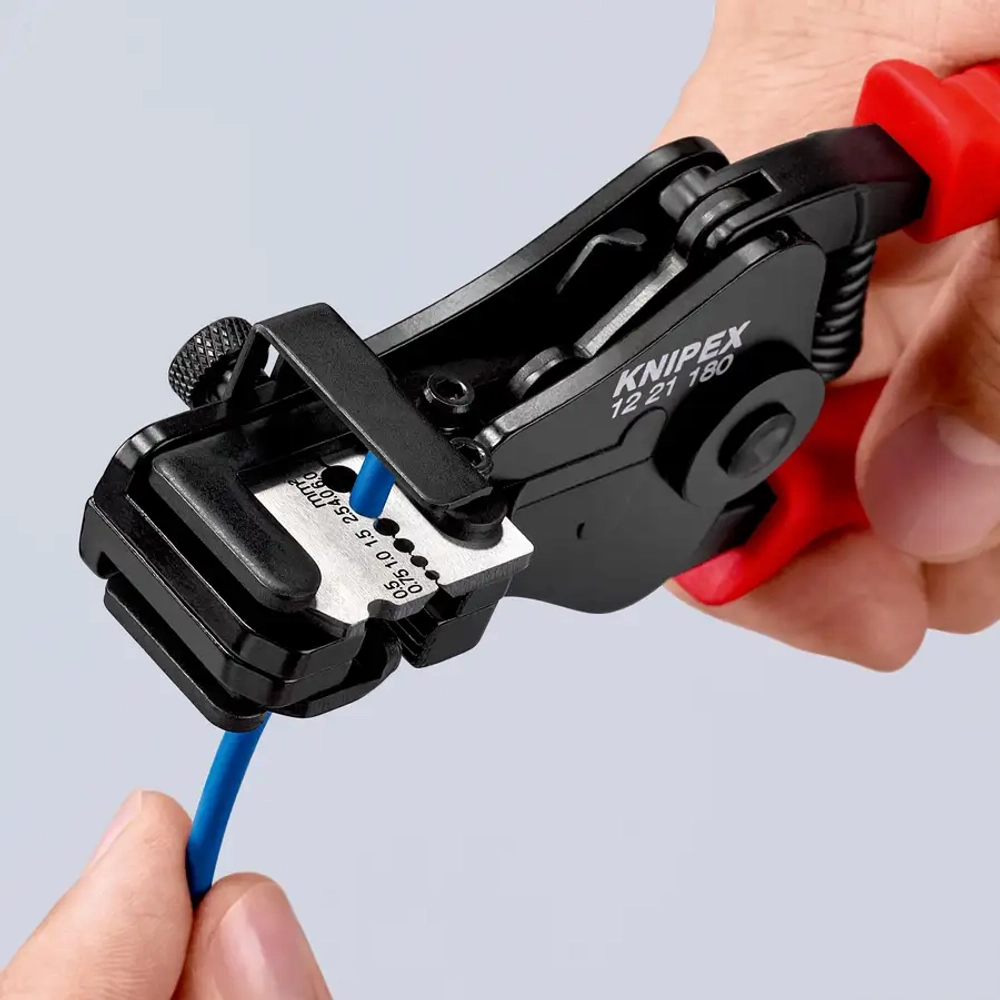 Инструмент для удаления изоляции чёрное лакирование 180 мм Knipex 12 21 180 SB