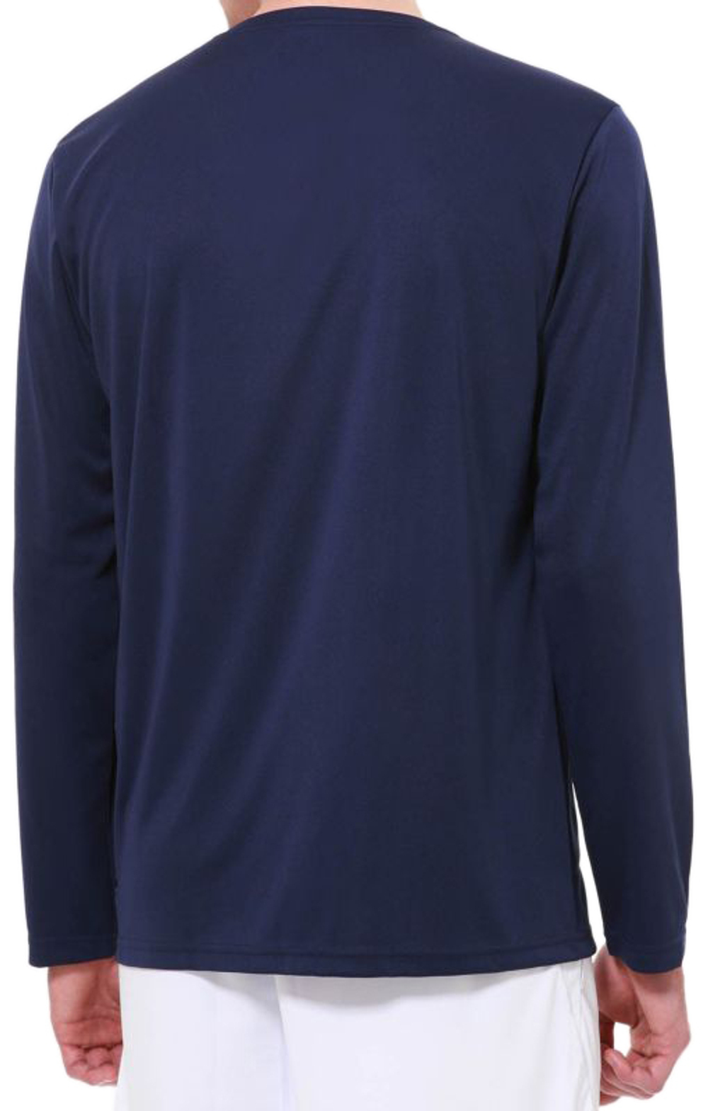 Мужская теннисная футболка теннисная Australian Ace Logo Long Sleeve T-Shirt - blue cosmo