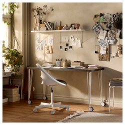 IKEA KRILLE  (ИКЕА КРИЛЛЕ)  -  Ножка с колесиком - белая 70 см