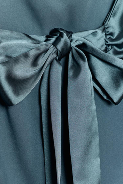 ZARA АТЛАСНЫЙ ТОП ХАЛТЕР, ВОДЯНИСТЫЙ ЗЕЛЕНЫЙ