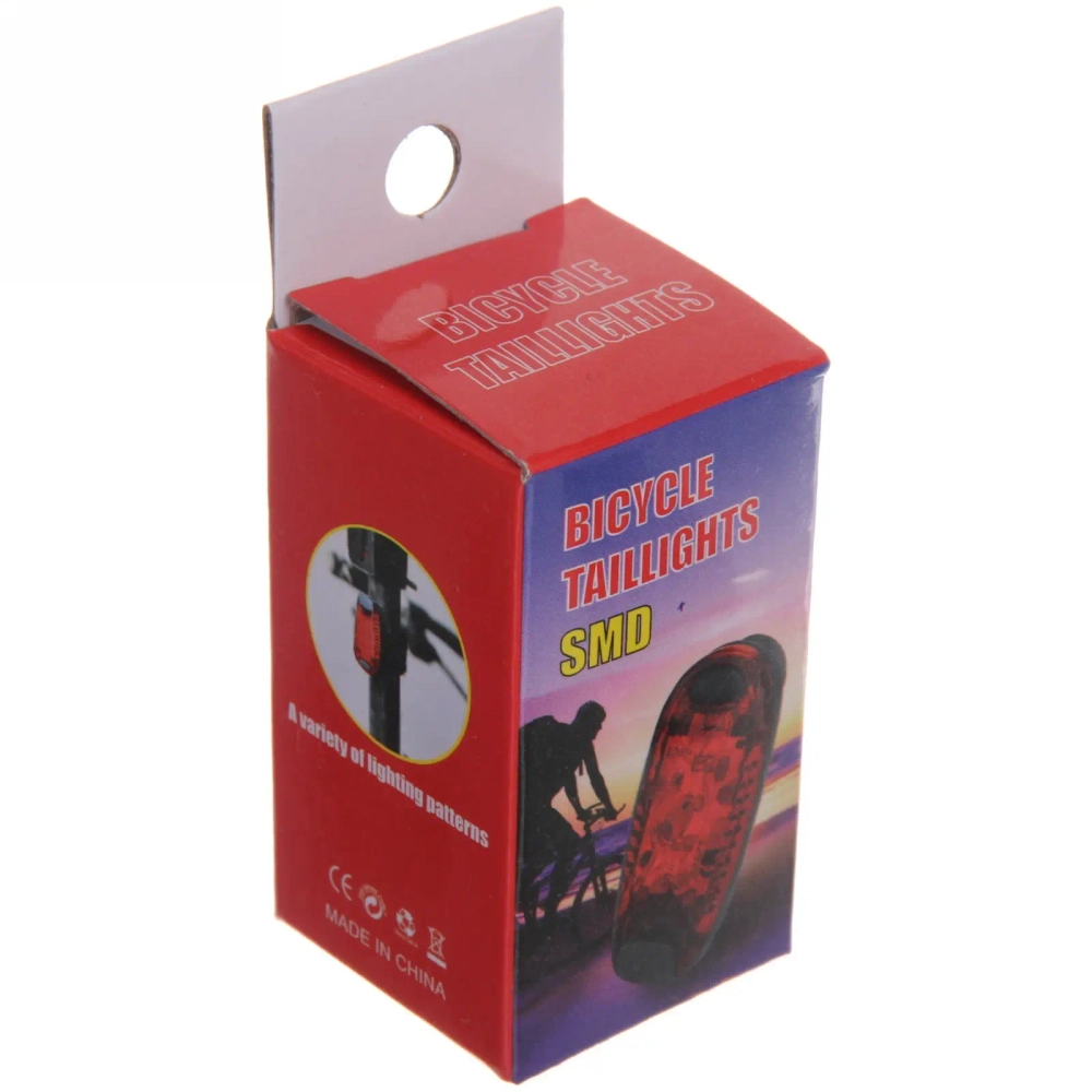 Фонарь велосипедный, задний Rockbros ZPWD-1 (питание CR2032, 3 режима, клипса)