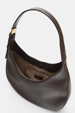 ZARA СУМКА С ПЛЕЧЕВЫМ РЕМНЁМ, КОРИЧНЕВЫЙ