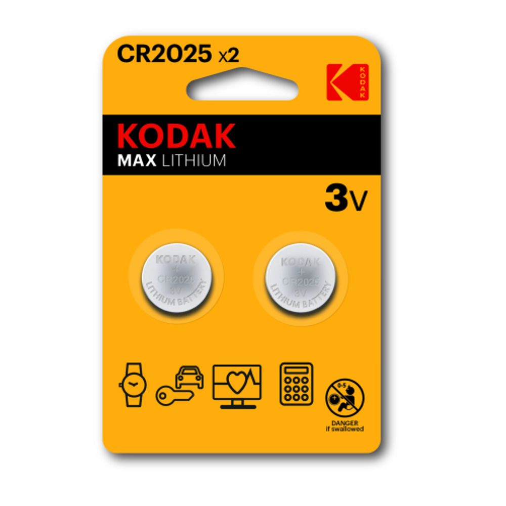Батарейки Kodak CR2025-2BL MAX Lithium | Kodak