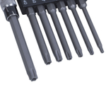 Набор вставок (бит) с воротком-битодержателем 1/4", TORX с отверстием, T10-T40, 8 предметов KING TONY 2128PR