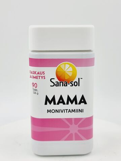 Sana-sol Mama витаминно-минеральный комплекс, 90 таблеток, 126 г (из Финляндии)