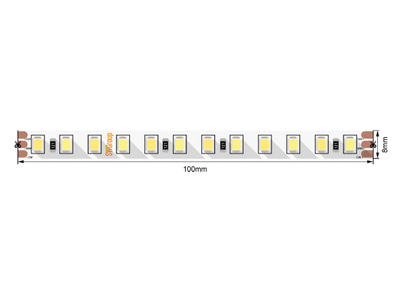 Светодиодная лента SWG PRO 2835, 120 LED/м, 14,4 Вт/м, 24В , IP20, Цвет: Теплый белый + холодный белый, SWG2P120-24-14.4-WWW-20