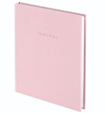 Блокнот А6 80л., клетка, розовый, твердый переплет "Minimal" (BRAUBERG)