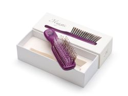 Расческа Majestic Scalp Brush фиолетовый жемчуг (дорожная версия)