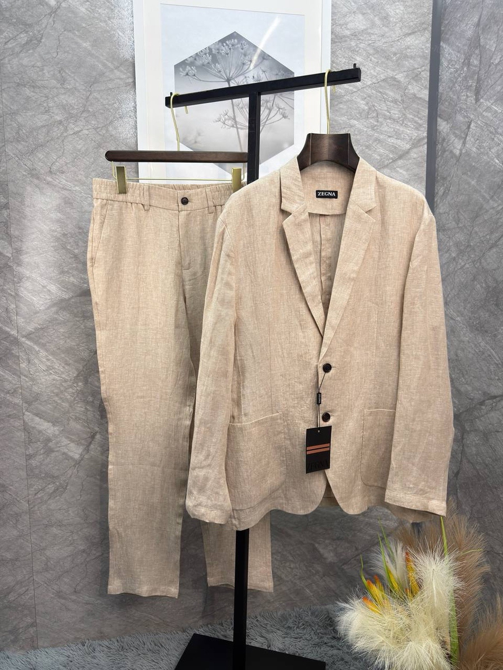 Льняной костюм Zegna