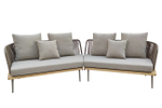 Диван Garda Decor угловой "БЭЙЛИ (BAYLEY)" уличный серый 280*84*75 см