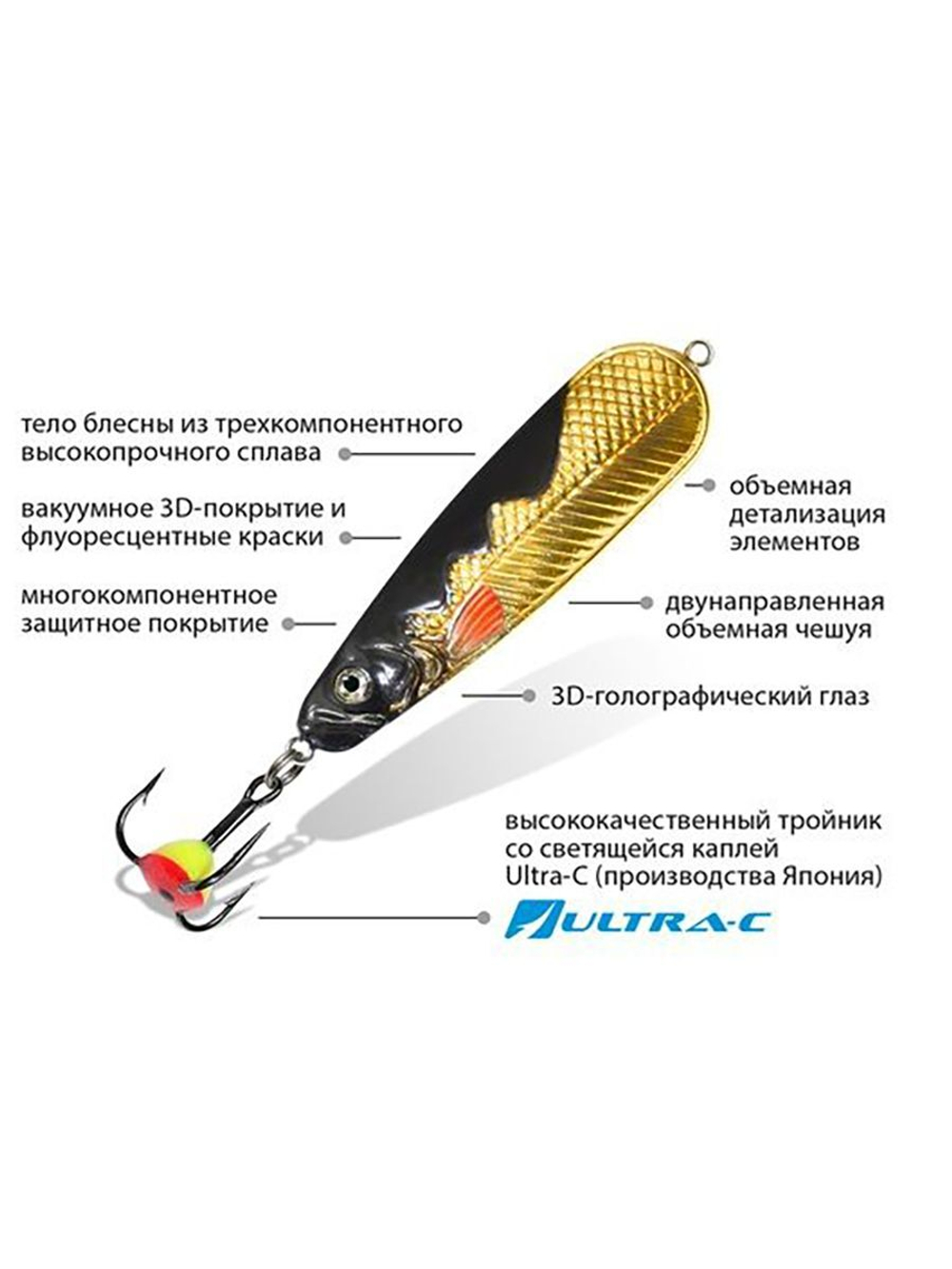 Блесна зимняя МАНАТИ 10,0g цвет 02, 2 шт