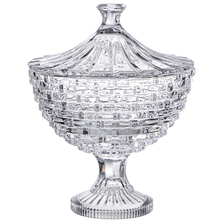 БЛЮДО С КРЫШКОЙ НА НОЖКЕ "SAPHIR" 17,8Х25,3 СМ