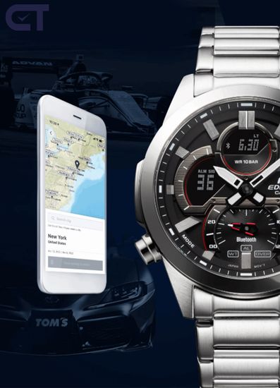 CASIO ECB-30D-1ADF мужские часы — стальной EDIFICE с Bluetooth и таймером расписания