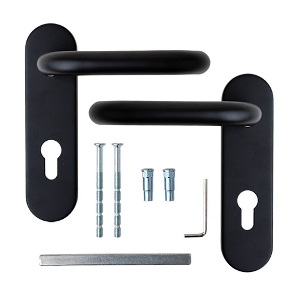 Ручки на планке APECS HP-72-1303-INOX/304 BLM черный (для 1700A, 1900A)