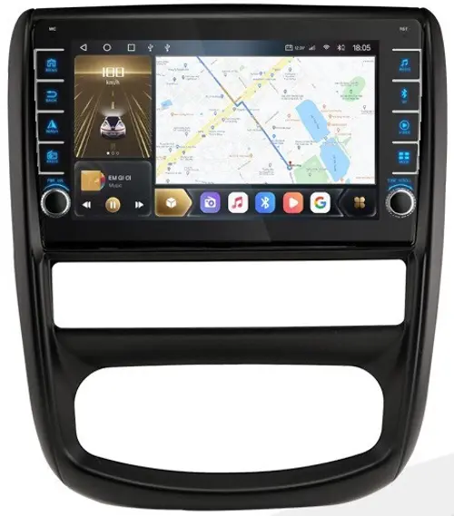 Магнитола для Renault Duster 2010-2015, Nissan Terrano 2014+ - Kuberg OL-9995 (кнопки и крутилки), Android 12, Быстрая, CarPlay, 4G SIM-слот
