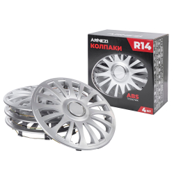 Колпаки R14 Sapphire 4шт (серебристые) ABS-пластик ARNEZI A0702033