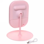 Зеркало настольное с подсветкой на подставке «Monika», цвет розовый, USB, 27*14,5см