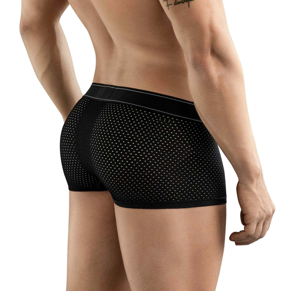 Черные перфорированные трусы-хипсы Clever Ambar Trunks