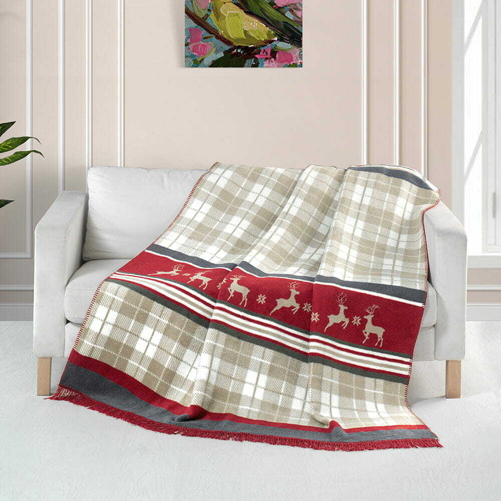 Плед 200x220 Arya home Reindeer