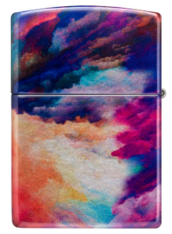 Зажигалка Zippo Tie Dye с покрытием 540 Tumbled Chrome, латунь/сталь, разноцветная, 38x13x57 мм