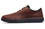 Timberland Cross Mark Casual Leather Shoes Men"s Dark Brown