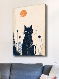 Картина Кот перед закатом модульная 50x70см 1шт.