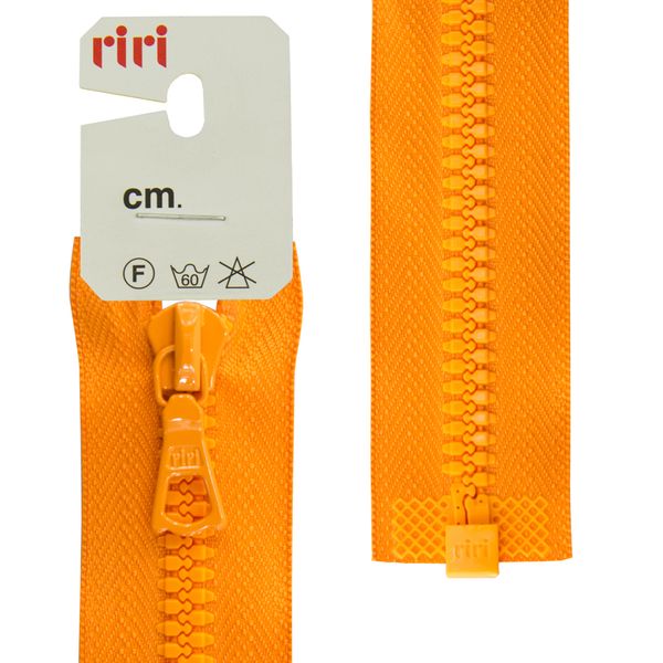 Молния трактор RIRI Т6 (6 мм) 1 зам., разъем., 40 см, цв.2403, оранжевый, 1 шт