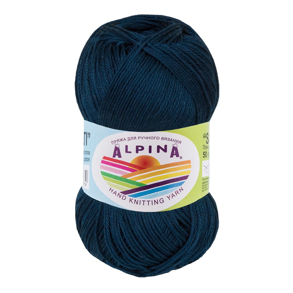 Пряжа Alpina Sati / уп.10 мот. по 50г, 170м, 106 т.синий Пряжа Alpina Sati / уп.10 мот. по 50г, 170м, 106 т.синий