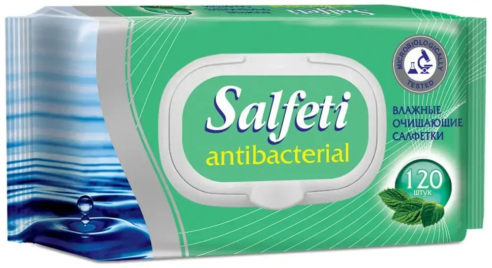 Салфетки влажные SALFETI Family Comfort для всей семьи очищающие 120 шт