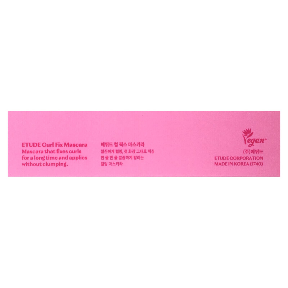 ETUDE, Тушь для ресниц Curl Fix, 01 черная`` 8 г
