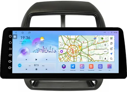 Магнитола для Mitsubishi ASX 2017+ (рамка 10) - FarCar S500+TS10 монитор 12.3" 2K QLED на Android 14, Быстрая, CarPlay, 4G SIM-слот