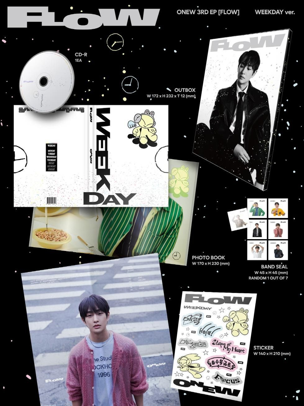 Альбом ONEW - FLOW 3rd Mini Album 2 Version SET