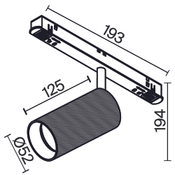 Трековый светильник Technical TR097-2-12W3K-M-BB