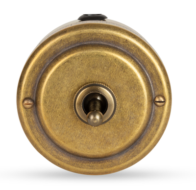 Переключатель (проходной) ретро тумблерный 1 кл. "Бронза" VINTAGE-BRASS 30302-1 / 1 Группа света, проходной