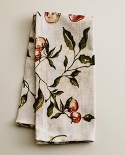ZARA HOME САЛФЕТКИ С ПРИНТОМ «ТОМАТЫ» (НАБОР ИЗ 2 ШТ.), ПЕСОЧНЫЙ