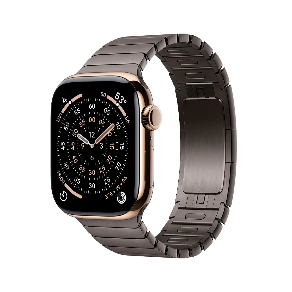 Умные часы Apple Watch Series 11 GPS + Cellular, 42mm, Gold Titanium Case with Slate Link Bracelet
