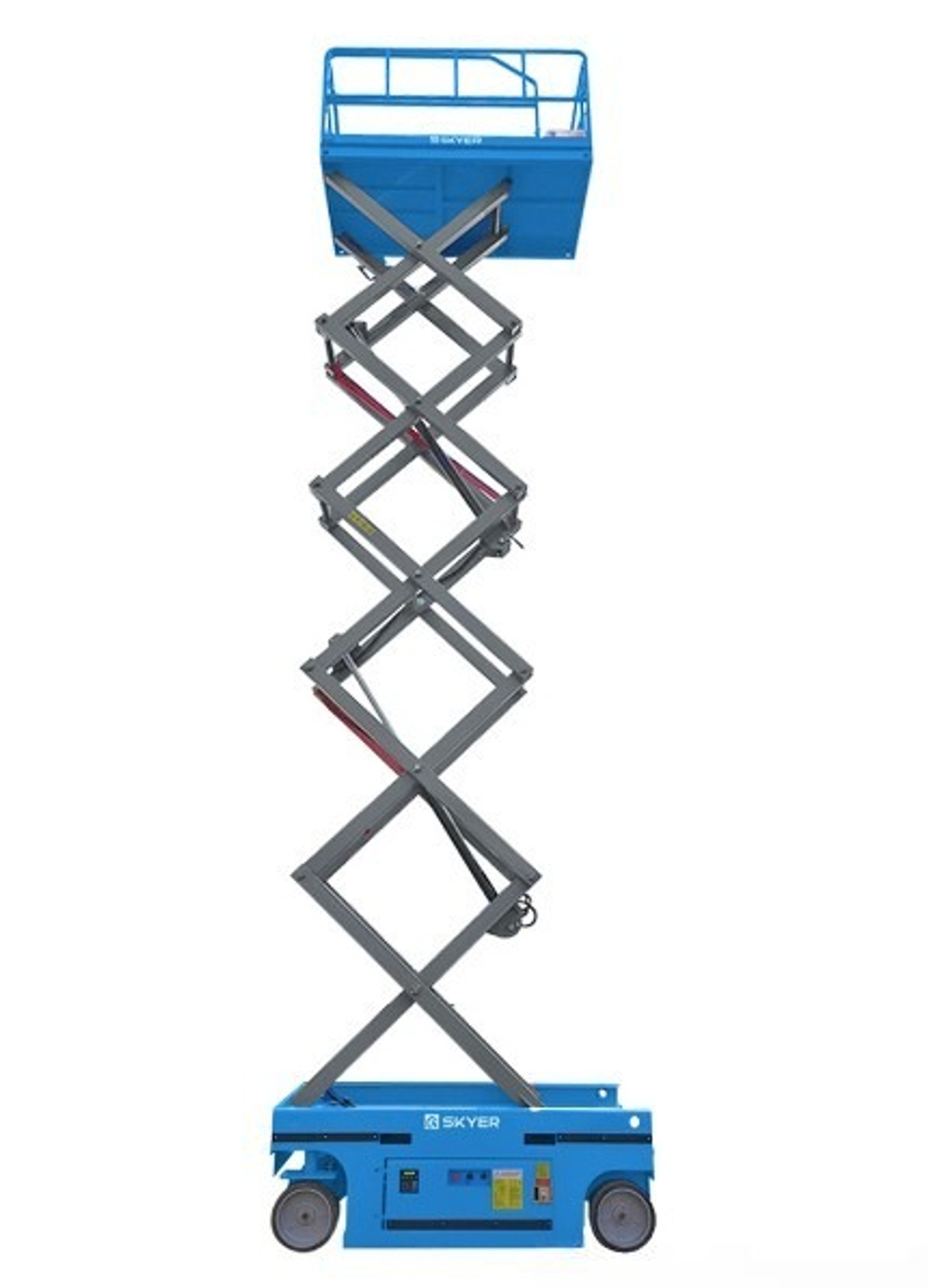 Самоходный ножничный подъемник с выдвижной платформой SKYER PL1425 Li-ion (в/п 14 м, г/п 350 кг)