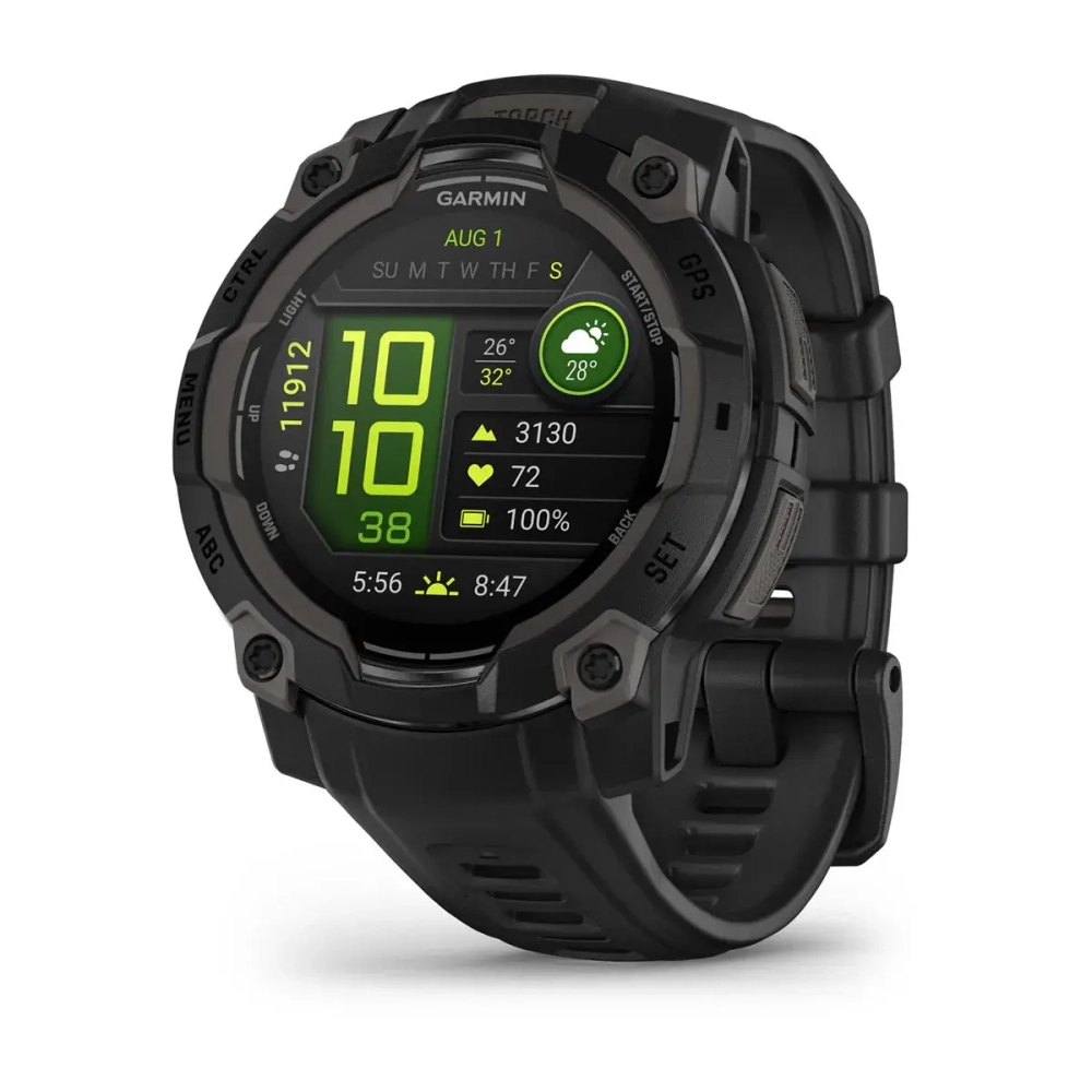 Смарт часы Instinct® 3 – 45 мм, AMOLED, черный корпус с черным ремешком