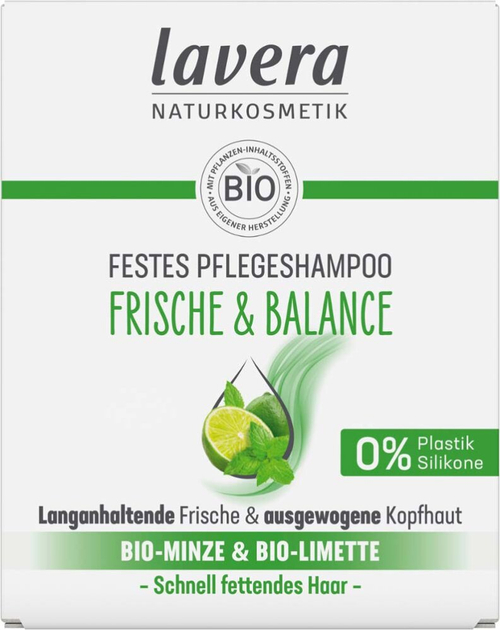 Твердый шампунь Freshness & Balance Lavera Naturkosmetik, 50 гр