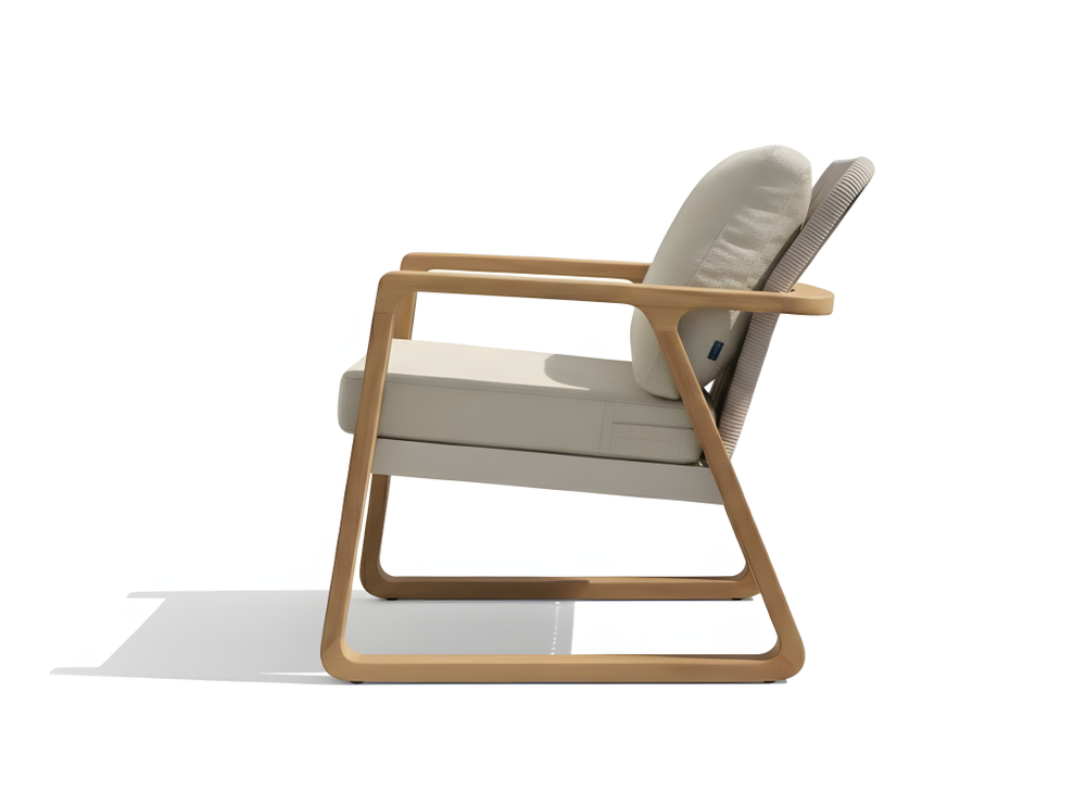 Комплект EYLUL Seating Set. Диван + 2 Кресла + Стол. Алюминий, ироко. Поставка 45 дней.
