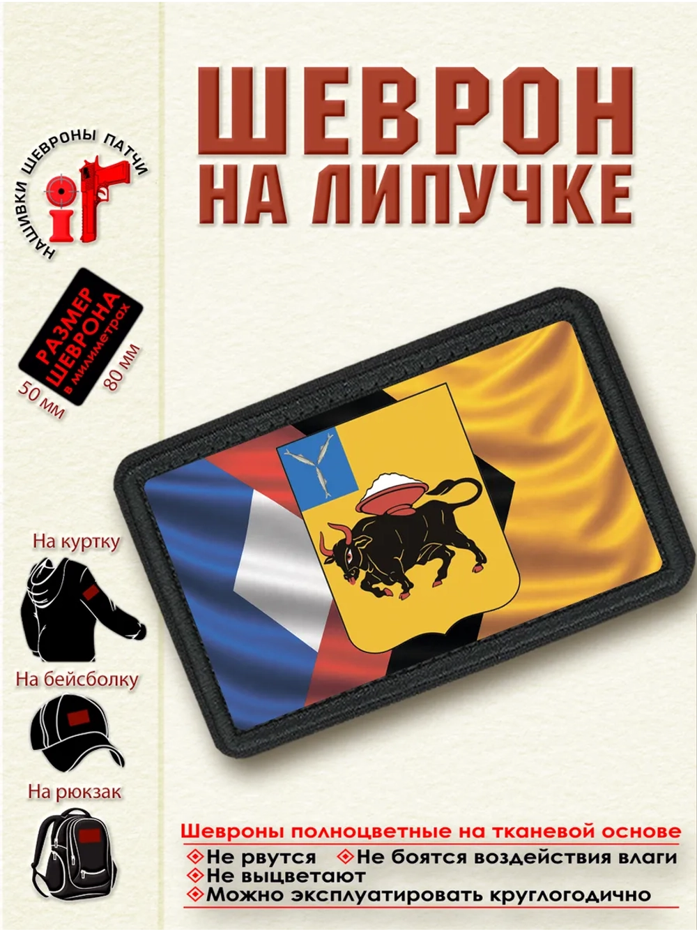 Шеврон "Флаг и герб Энгельса" dtf