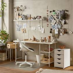 IKEA FRIIDROTT  (ИКЕА ФРИИДРОТТ)  -  Комод на колёсиках - белый 35x56 см