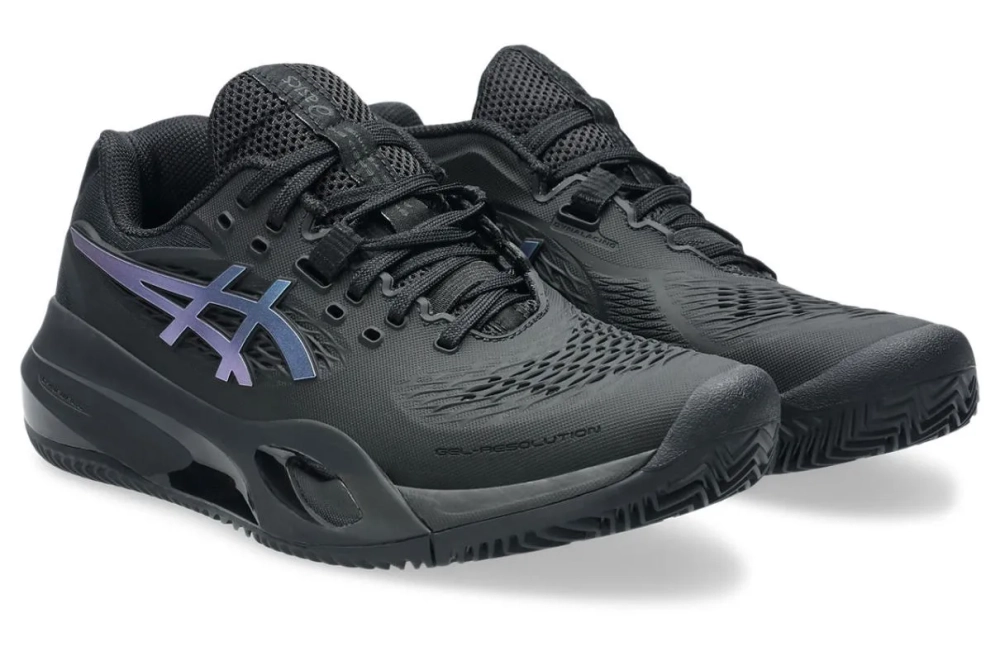 Женские теннисные кроссовки Asics Gel-Resolution X Clay Night Energy - black/prism blue
