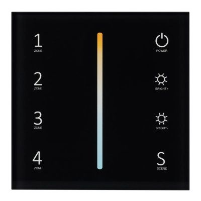 Панель Sens SMART-P43-MIX Black (230V, 4 зоны, 2.4G) (Arlight, IP20 Пластик, 5 лет)