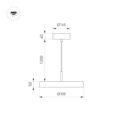 Светильник SP-ELEGANT-R300-17W Day4000 (WH, 120 deg, 230V) (Arlight, IP20 Металл, 3 года) 033919(1)