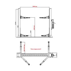 KraftWell (KRW5.5MXL) Подъемник двухстоечный г/п 5500 кг электрогидравлический