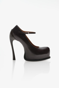 ZARA X JOHN GALLIANO ТУФЛИ НА ПЛАТФОРМЕ, КОРИЧНЕВЫЙ